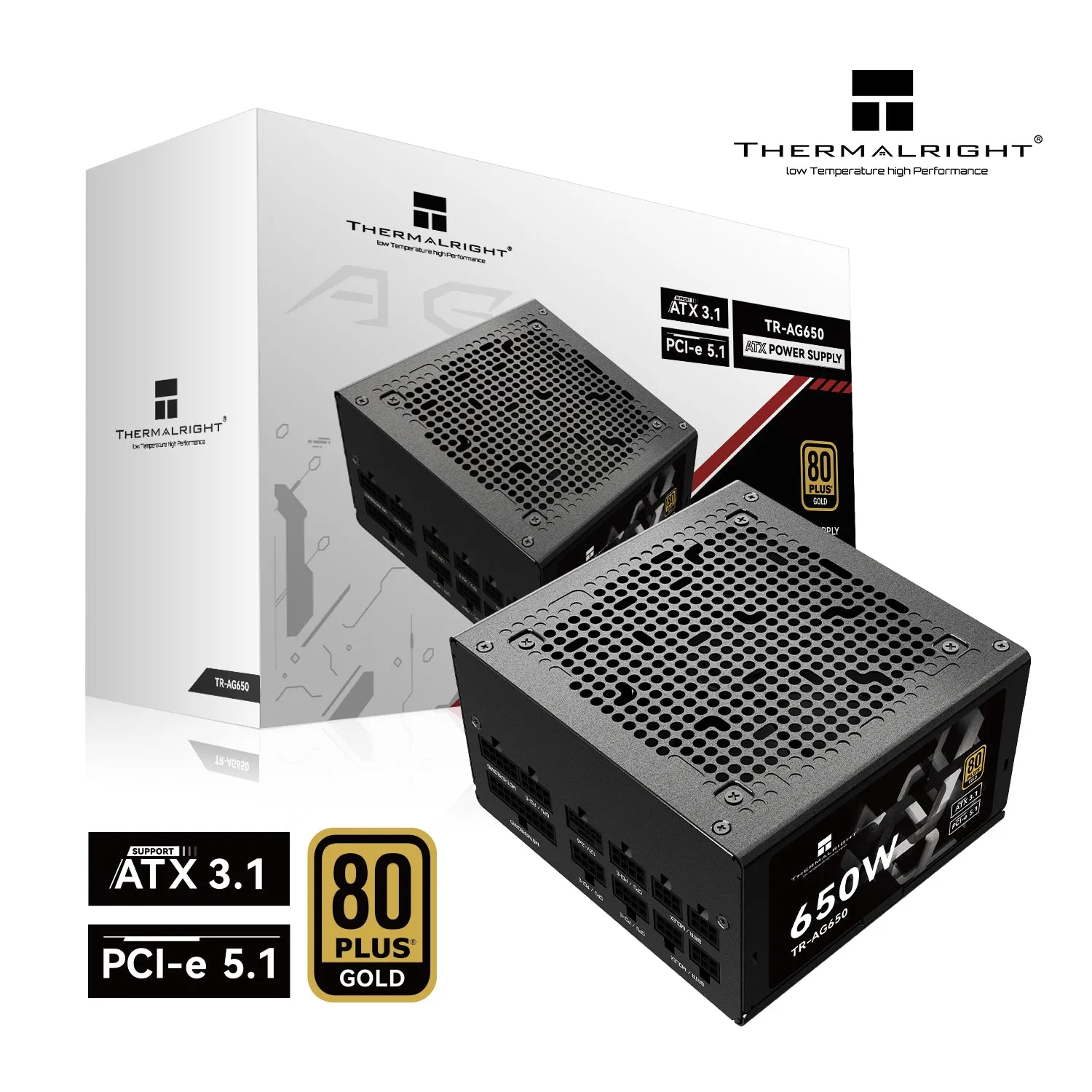 650W Thermalright AG-650 ATX 3.1 Gold Modular PSU