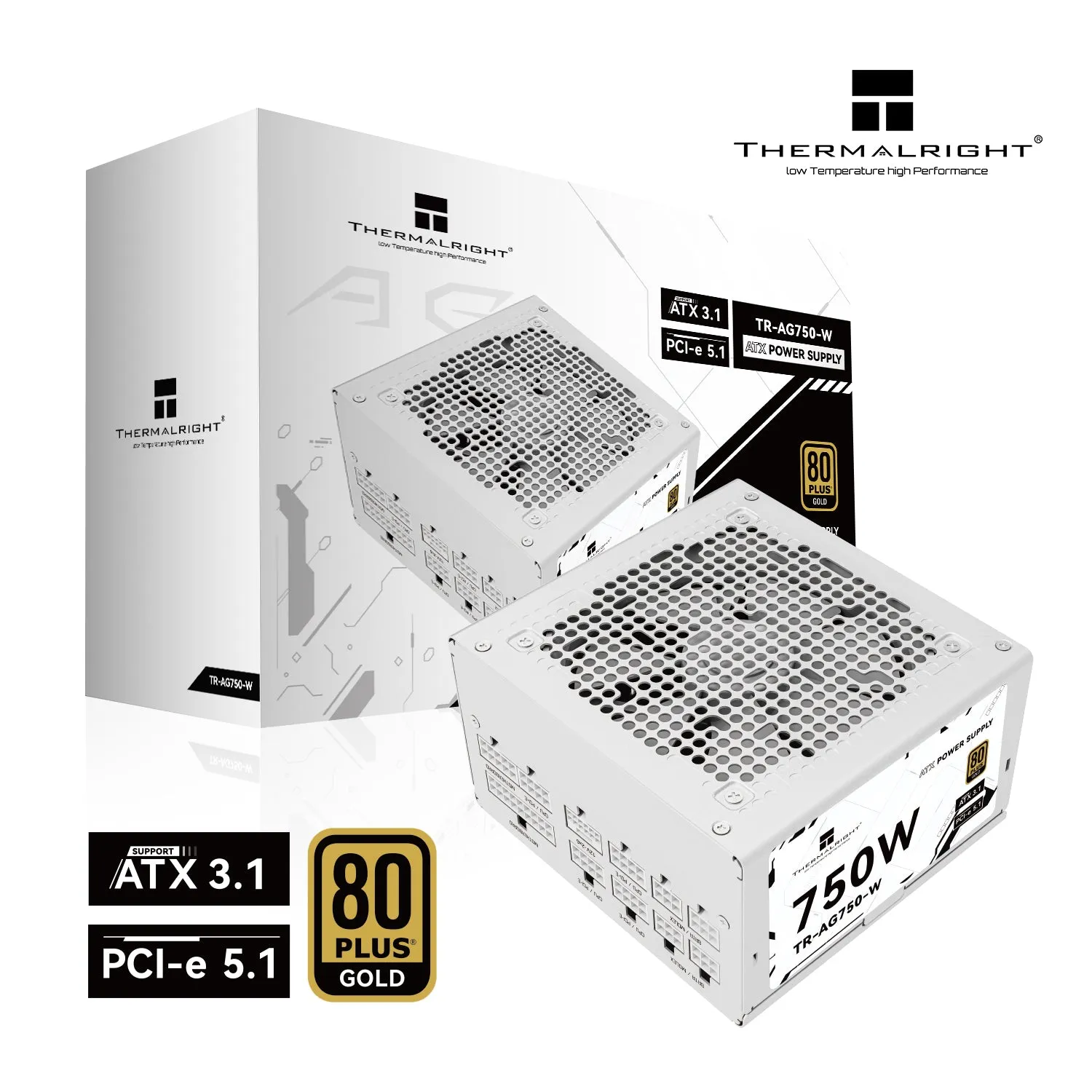 750W Thermalright AG-750-W ATX 3.1 Gold Modular PSU