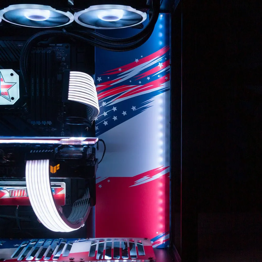 Abstract American Flag RGB PSU Shroud Cover