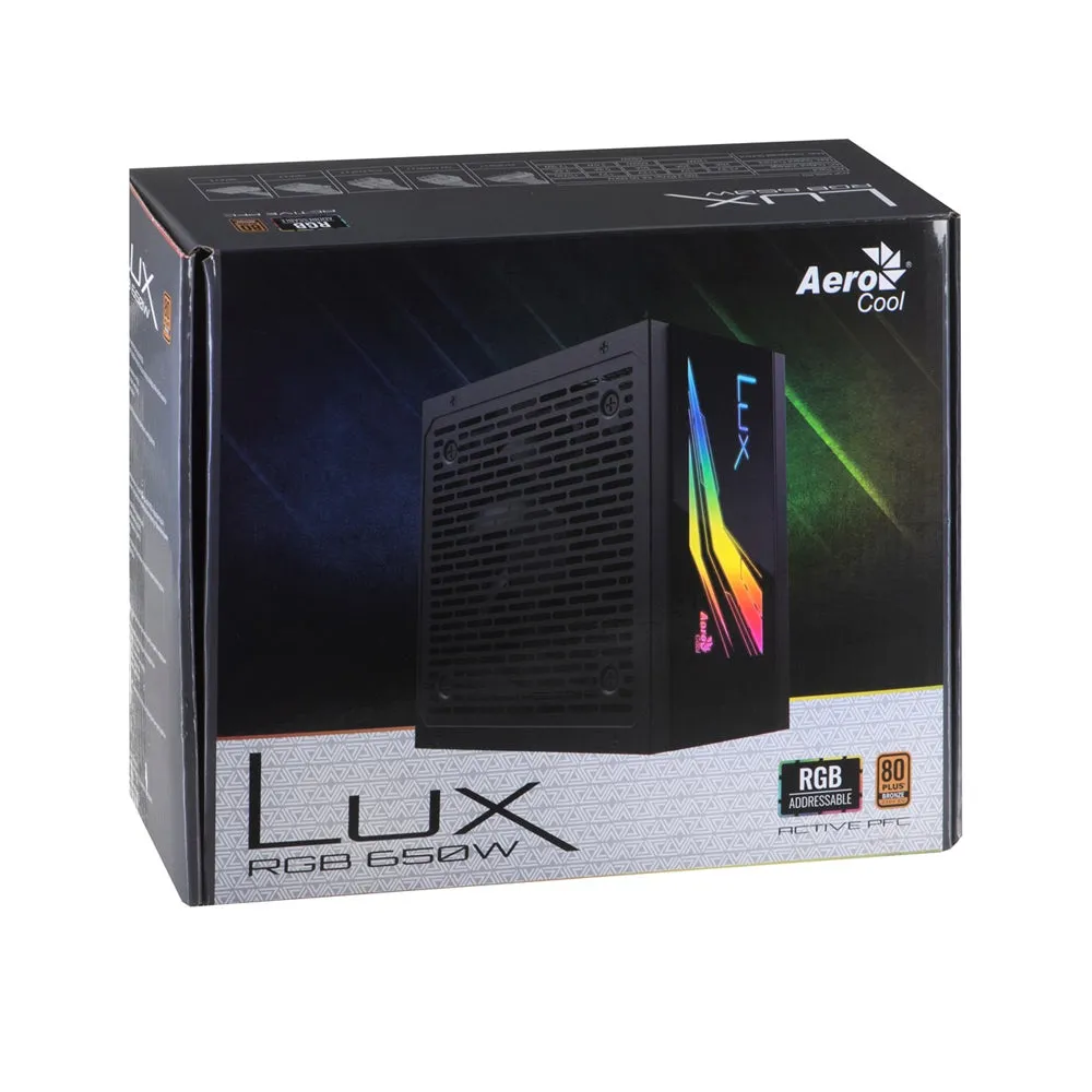 Aerocool Power Supply LUX RGB 650W