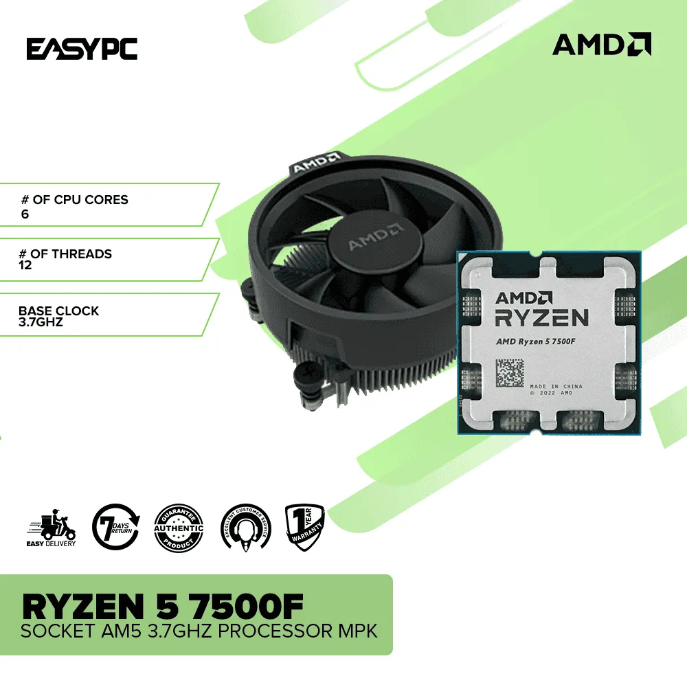 AMD Ryzen 5 7500F Socket AM5 3.7GHz Processor MPK