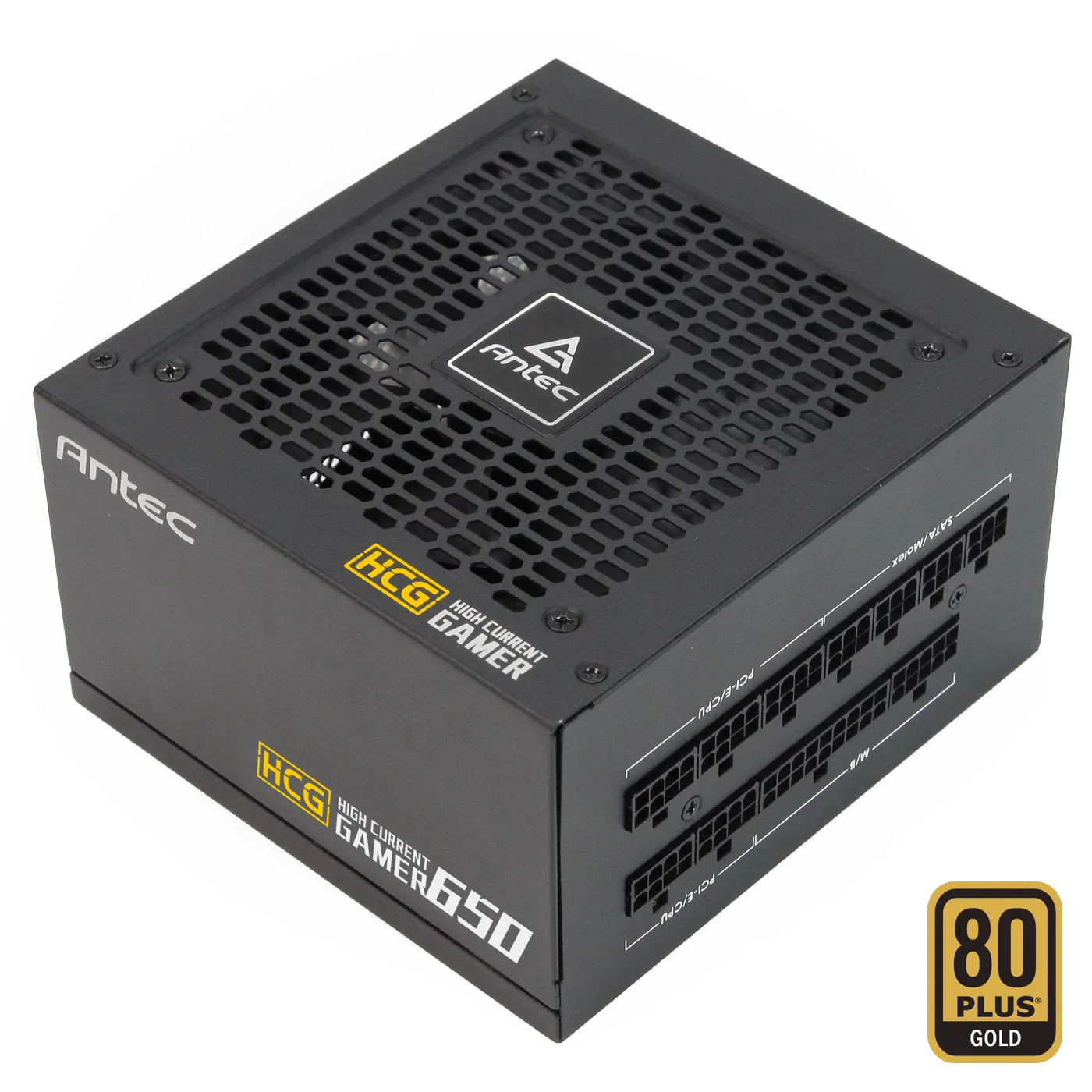 Antec HCG-650G 650w 80  Gold Fully Modular PSU, 120mm FDB Fan, 1x EPS 8PIN, 100% Japanese Caps, DC to DC, Compact Design. 10 Years Warranty [PC]