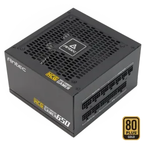 Antec HCG-650G 650w 80  Gold Fully Modular PSU, 120mm FDB Fan, 1x EPS 8PIN, 100% Japanese Caps, DC to DC, Compact Design. 10 Years Warranty [PC]