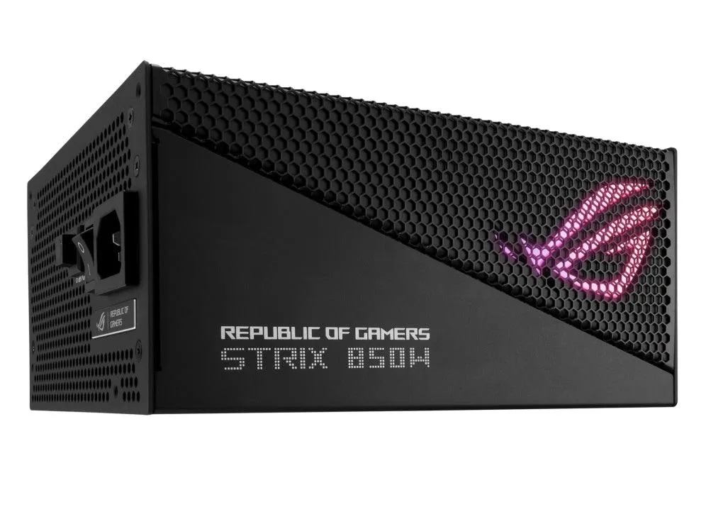 ASUS Aluminum Case | Axial-tech Fan | PCIe Gen 5.0 Ready | Cybenetics Lambda A  | 850W  (ROG-STRIX-850G-AURA-GAMING)