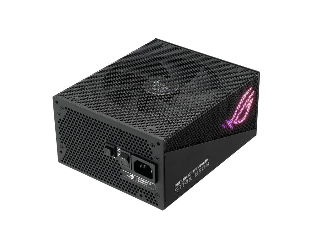 ASUS Aluminum Case | Axial-tech Fan | PCIe Gen 5.0 Ready | Cybenetics Lambda A  | 850W  (ROG-STRIX-850G-AURA-GAMING)