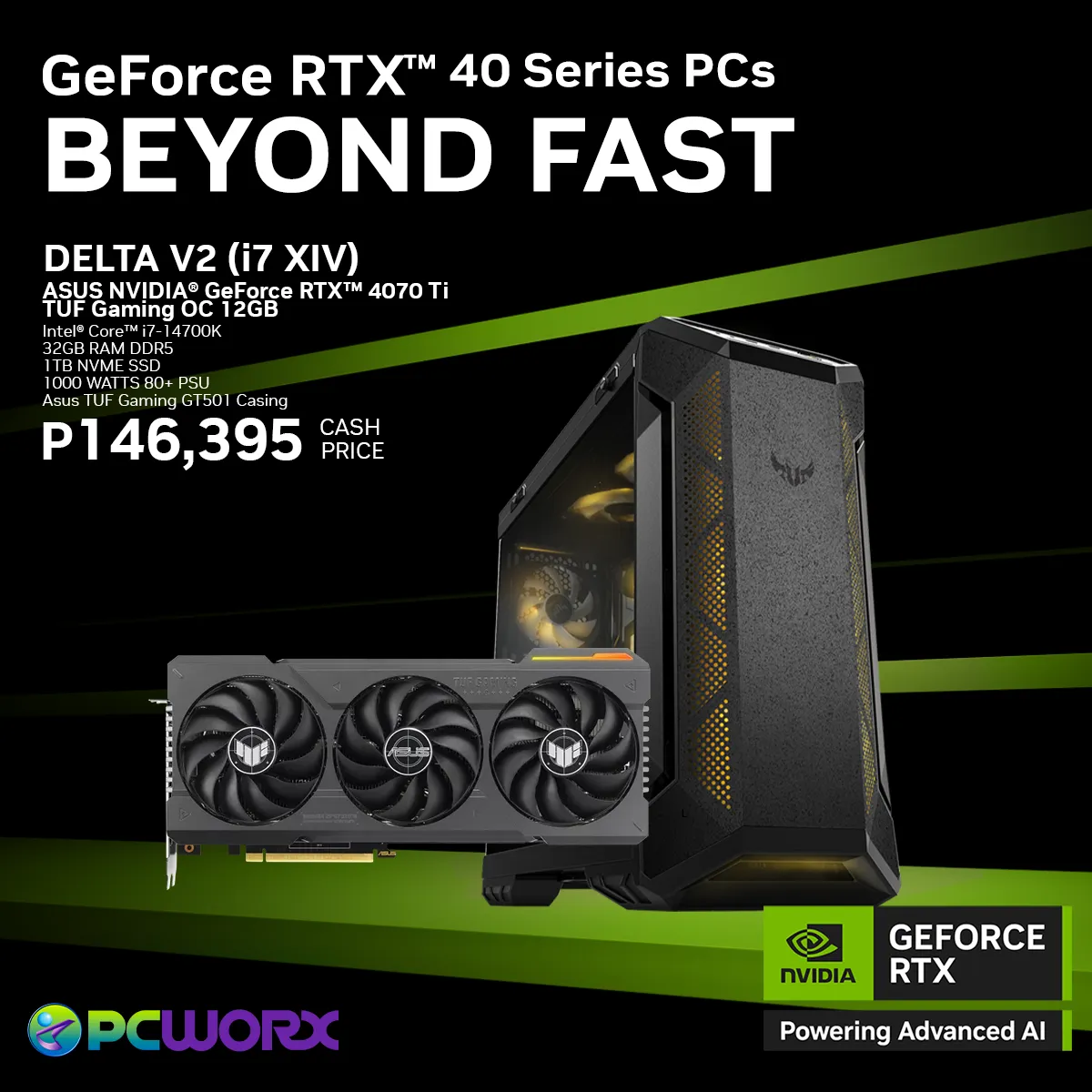 Asus NVIDIA® GeForce RTX™ 4070 Ti TUF Gaming OC 12GB GDDR6X - DELTA V2