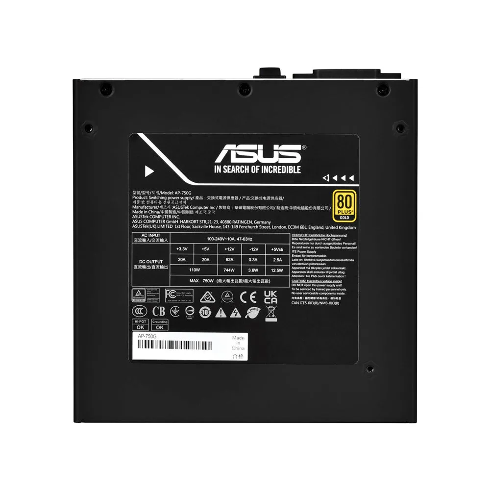 Asus Power Supply Prime Gold 750W Bulk