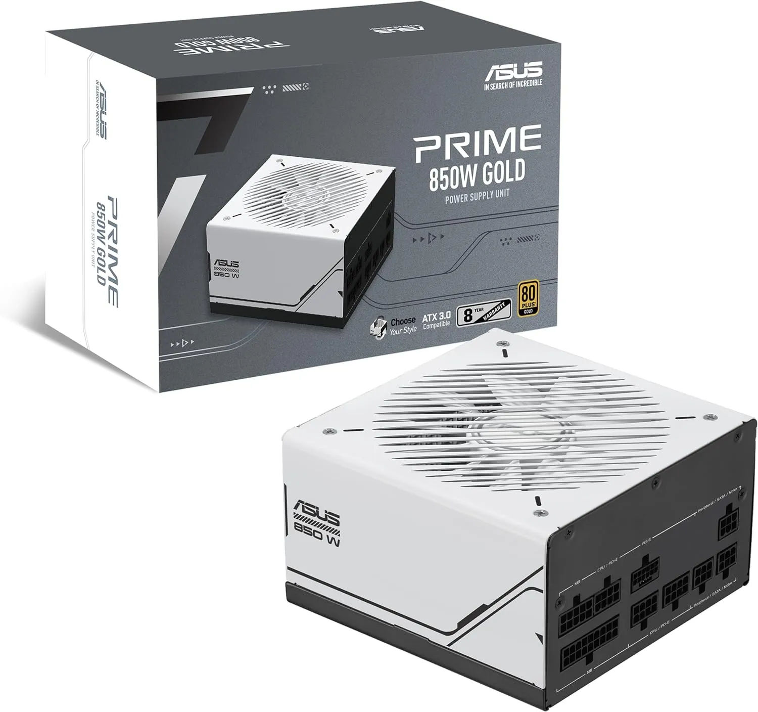 ASUS PRIME 750W / PRIME 850W GOLD ATX3.0 PCIe5.0 Fully Modular Power Supply (PRIME-AP-750G / PRIME-AP-850G) 80  GOLD PSU