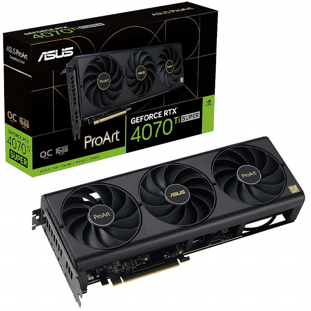 Asus ProArt GeForce RTX 4070 Ti Super OC 16GB GDDR6X Graphics Card