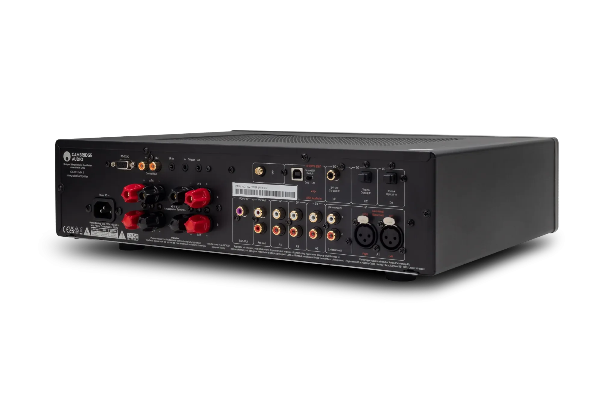 Cambridge Audio CXA81 MK II Integrated Stereo Amplifier with Built-In DAC and Bluetooth