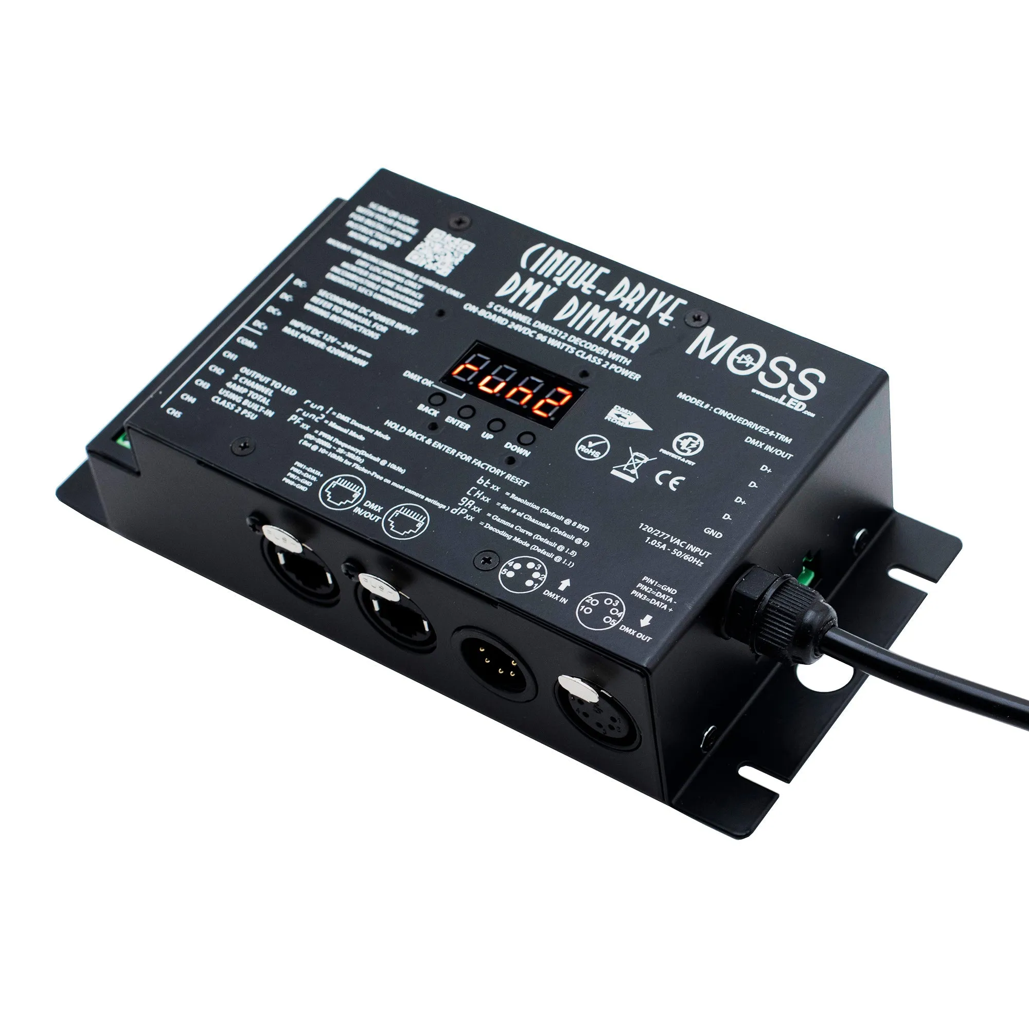 CinqueDrive-LED DMX Dimmer - 24VDC 96W Class 2