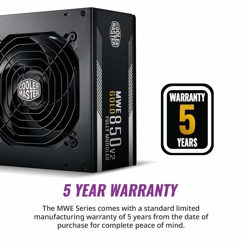 COOLER MASTER 850W MWE850 V2 80 PLUS GOLD FULLY MODULAR SMPS