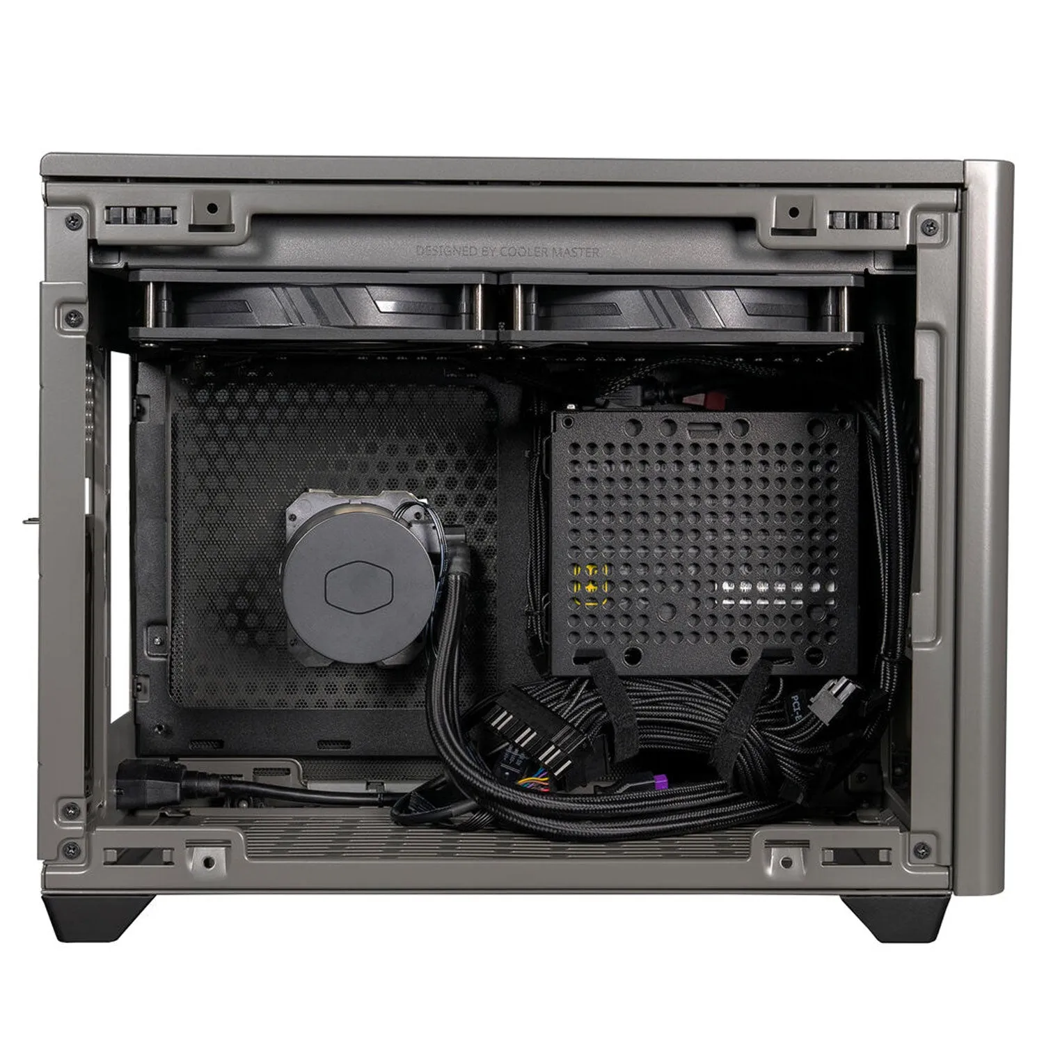 Cooler Master MasterBox NR200P MAX NR200P-MCNN85-SL0 Black / Grey SGCC Steel, Mesh, ABS Plastic, Tempered Glass Mini-ITX Computer Case V850 SFX Gold Power Supply