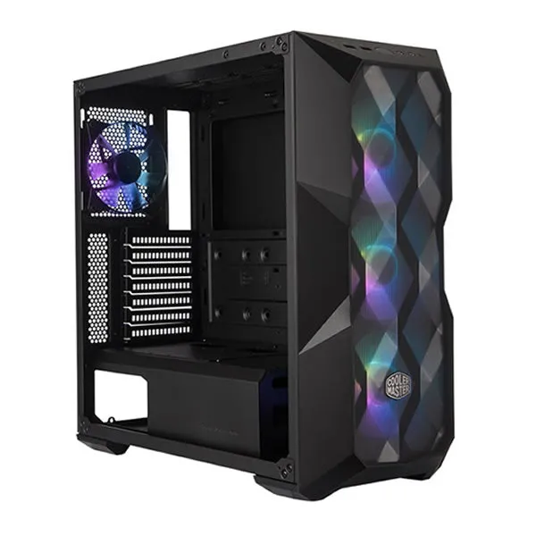 Cooler Master Masterbox TD500 Diamond Cut Black RGB Case    Cooler Master 650W Bronze Powersupply