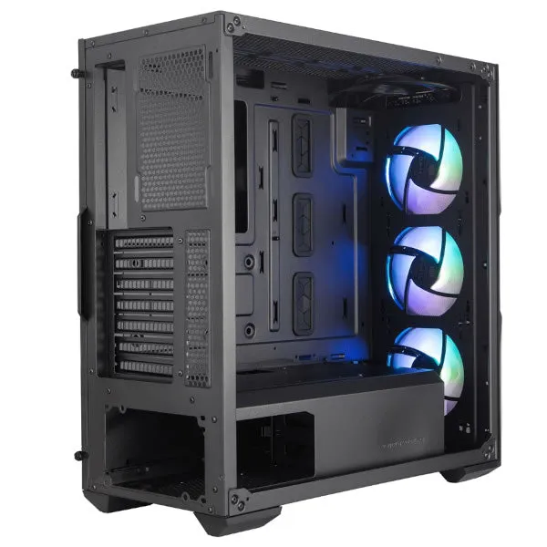 Cooler Master Masterbox TD500 Diamond Cut Black RGB Case    Cooler Master 650W Bronze Powersupply