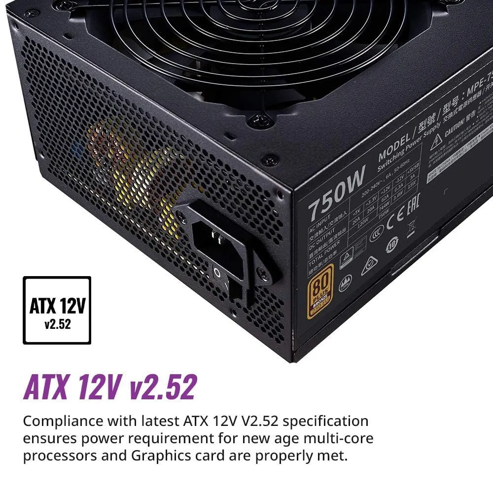 COOLER MASTER MWE BRONZE - V2 230V (550W/650W/750W) Power Supply | 80  Bronze PSU