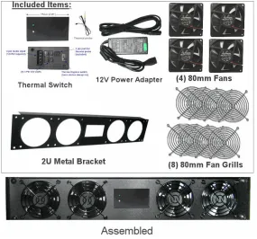 Coolerguys 2U Server Rackmount with 80mm fans  /  Coolerguys Pre-Set Thermal Controller