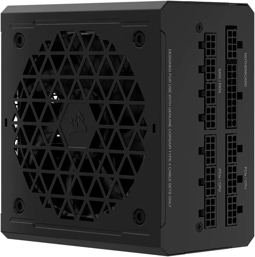 Corsair 1000W RMe Series RM1000e PSU, Fully Modular, Rifle Bearing Fan, Dual EPS12V, Zero RPM Mode, 80  Gold