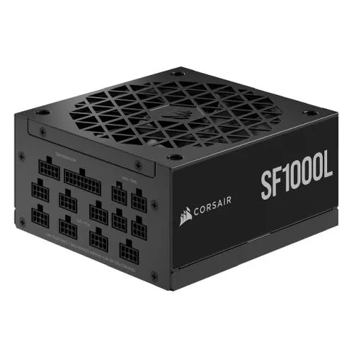 Corsair 1000W SF-L Series SF1000L SFX-L PSU, Rifle Bearing Fan, Fully Modular, 80  Gold, ATX 3.0, PCIe 5.0