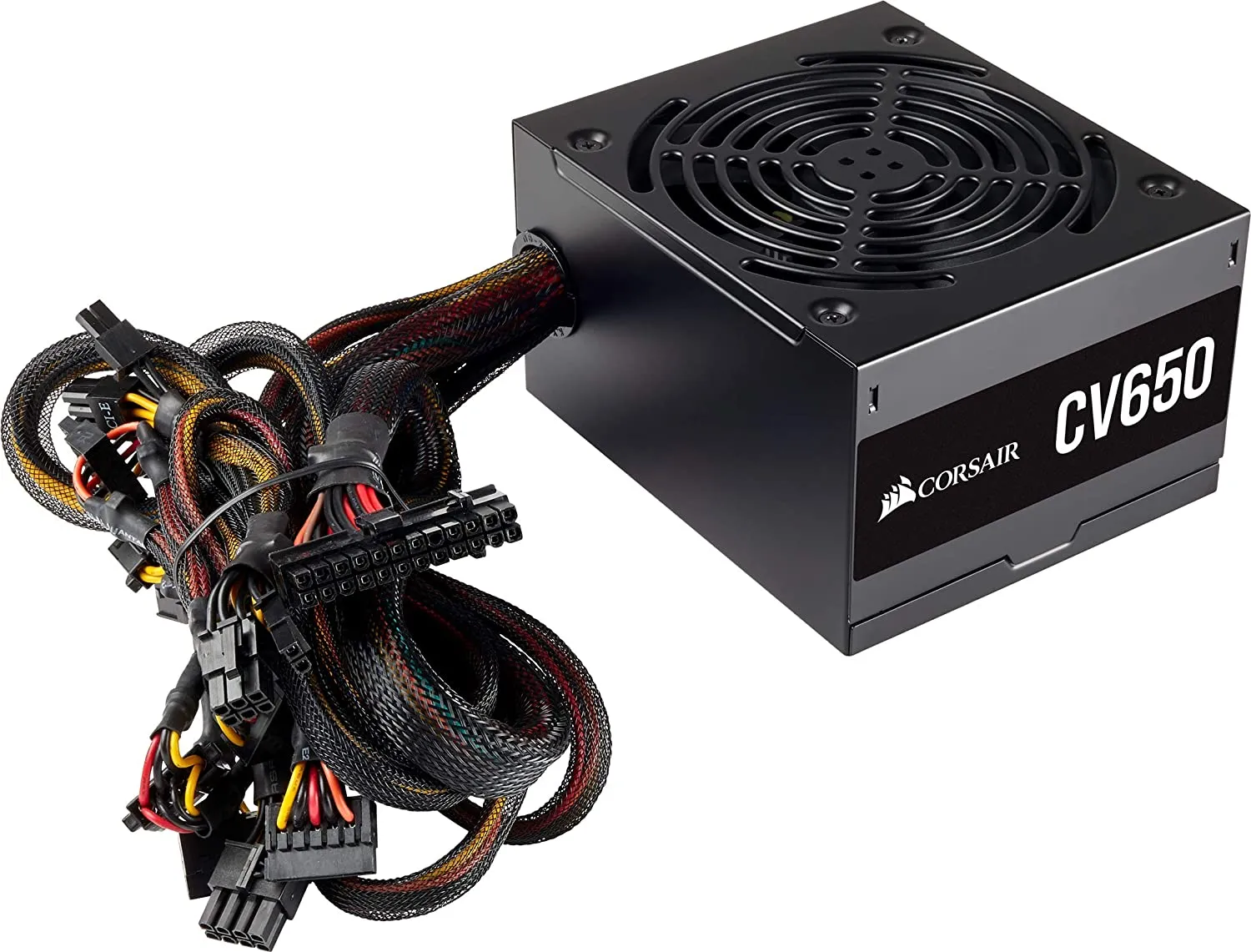 Corsair 650W Power Supply CV Series CV650 PSU, Sleeve Bearing Fan, Fully Wired, 80  Bronze