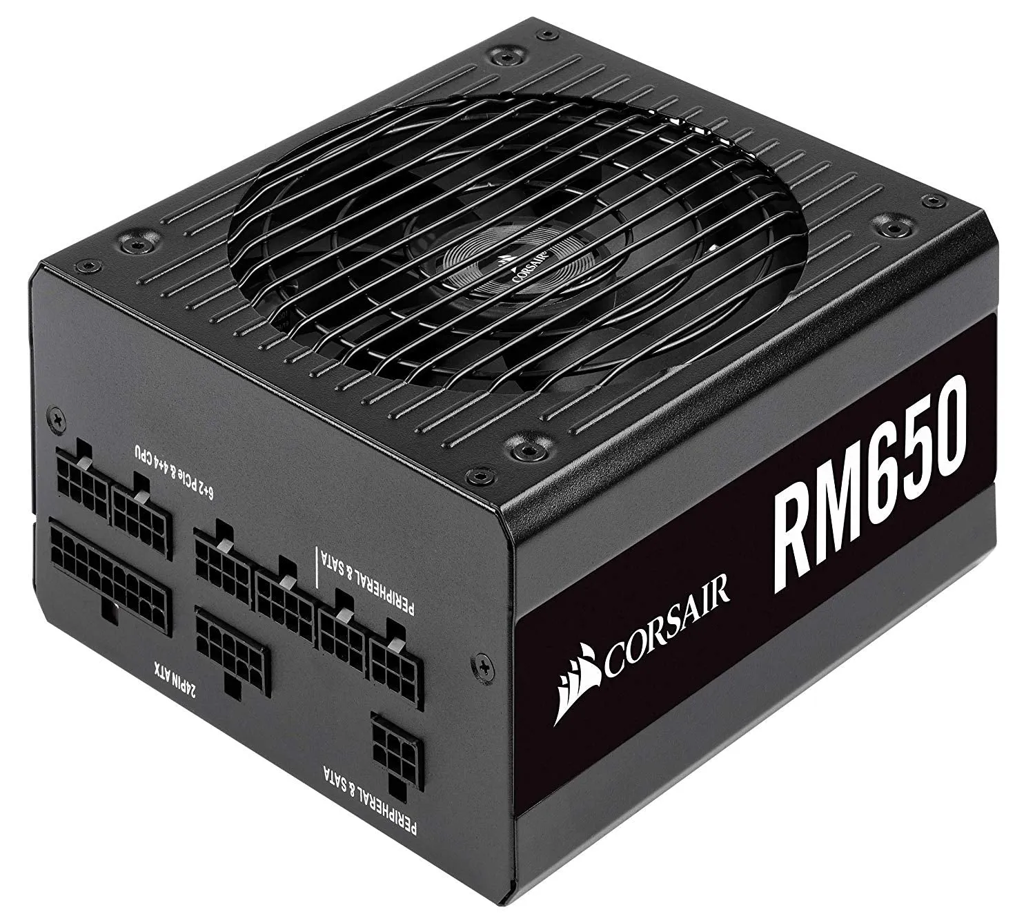 Corsair 650W RM Series RM650 PSU, Rifle Bearing Fan, Fully Modular, 80  Gold Power Supply