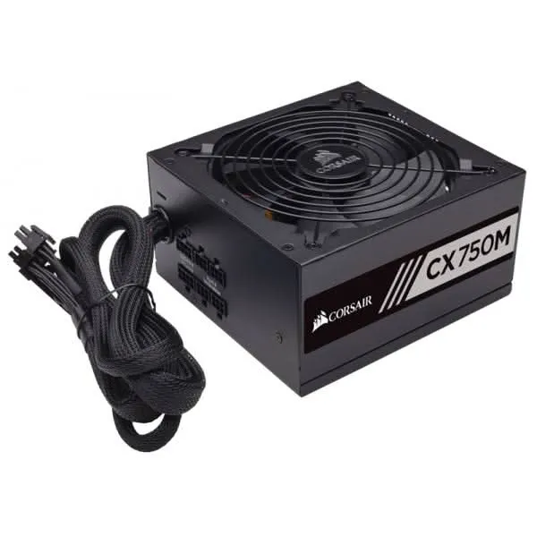 CORSAIR 750W CX750M 80 PLUS BRONZE SEMI MODULAR SMPS