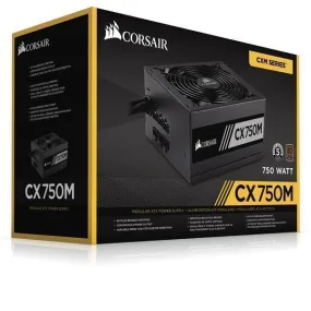 Corsair CX750M 750W PSU Builder Series 750 Watt ATX Modular Power Supply Unit (80 PLUS Bronze), CP-9020061-UK