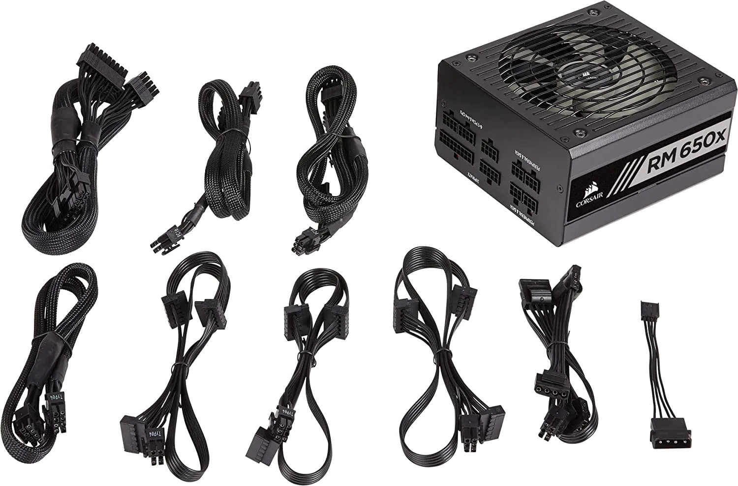 Corsair RM650X 650W PSU, 80 PLUS Gold 650 W Fully Modular ATX Power Supply, CP-9020178-UK - Black