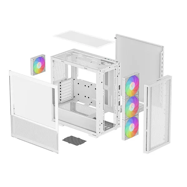 DeepCool CH560 White ATX Mesh Front Mid-Tower - White