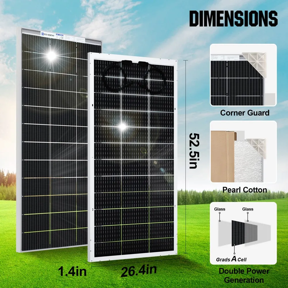 Eco-Worthy 1170W 24V (6x Bifacial 195W) Complete MPPT Off Grid Solar Kit