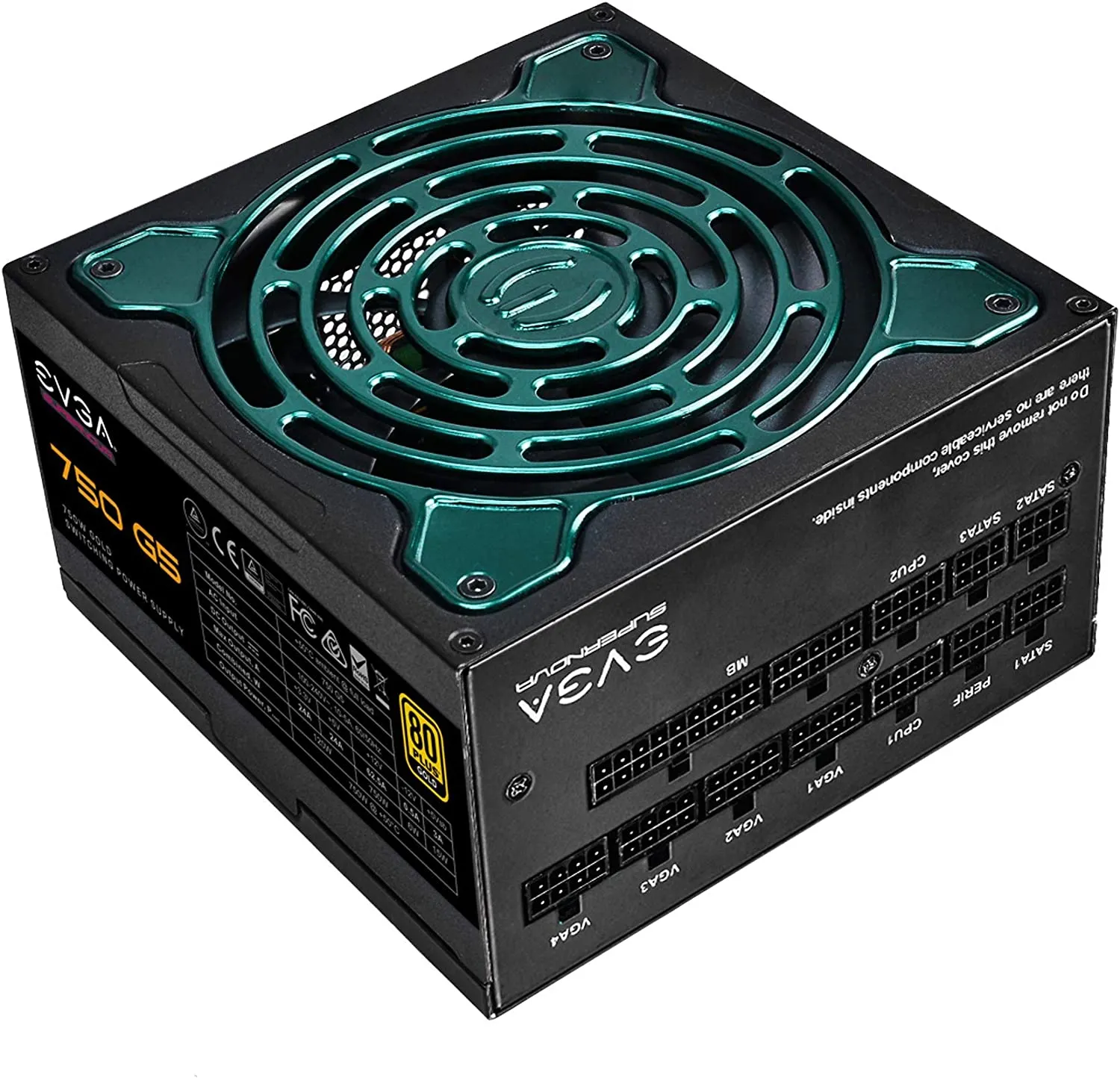 Evga Supernova 750 G5 750W PSU, 80 Plus Gold, Fully Modular, Eco Mode With Fdb Fan, Includes Power on Self Tester, Compact 150Mm Size, Power Supply