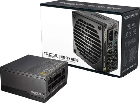 Fractal Design 650W ION SFX-L Gold PSU, Small Form Factor, Fully Modular, 80  Gold, Semi-passive Zero RPM, SFX-to-ATX Bracket