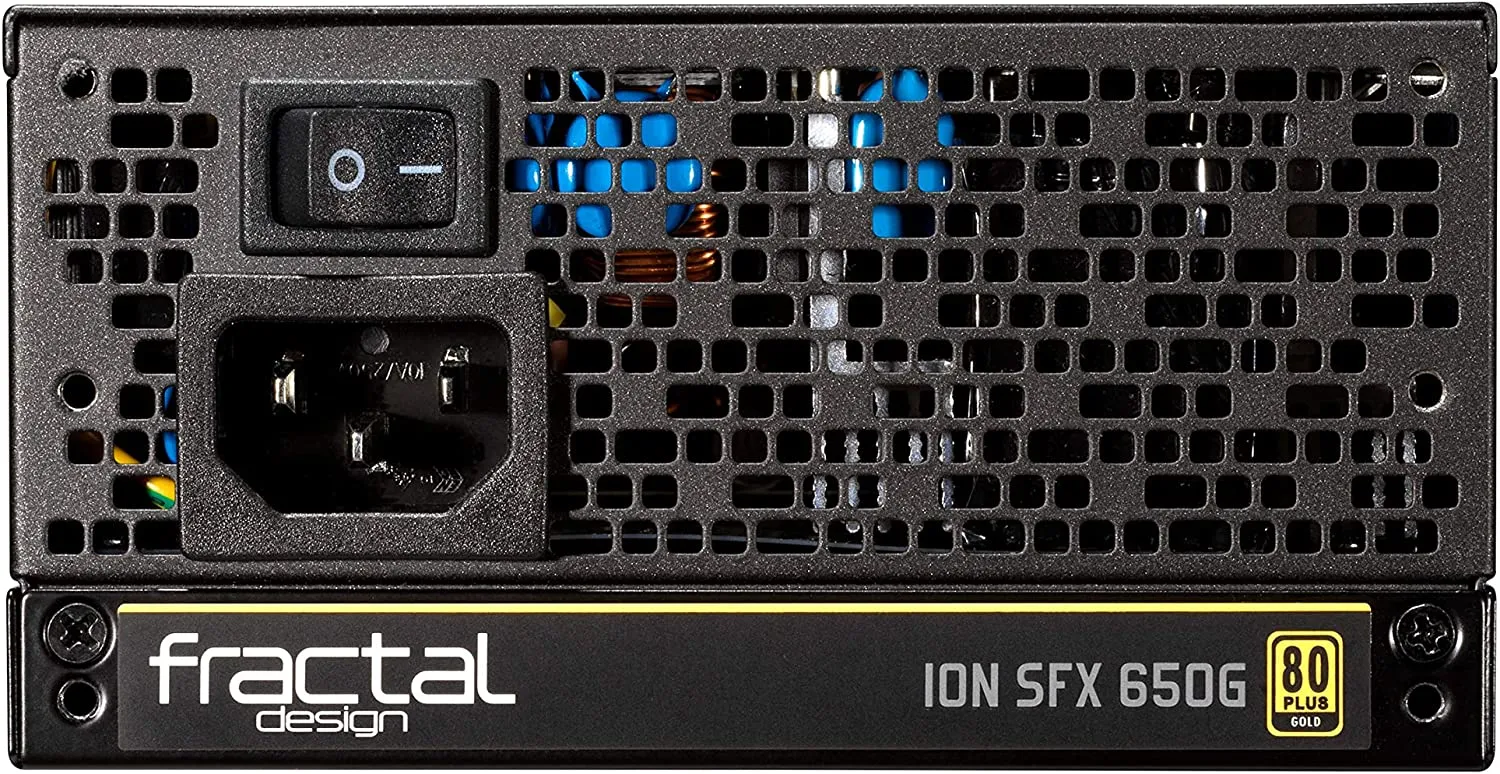 Fractal Design 650W ION SFX-L Gold PSU, Small Form Factor, Fully Modular, 80  Gold, Semi-passive Zero RPM, SFX-to-ATX Bracket