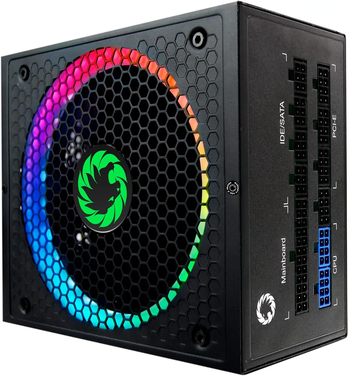 GameMax 850W RGB ATX PSU, Fully Modular, 14cm ARGB Fan, 80  Gold, RGB Controller (Various Modes)