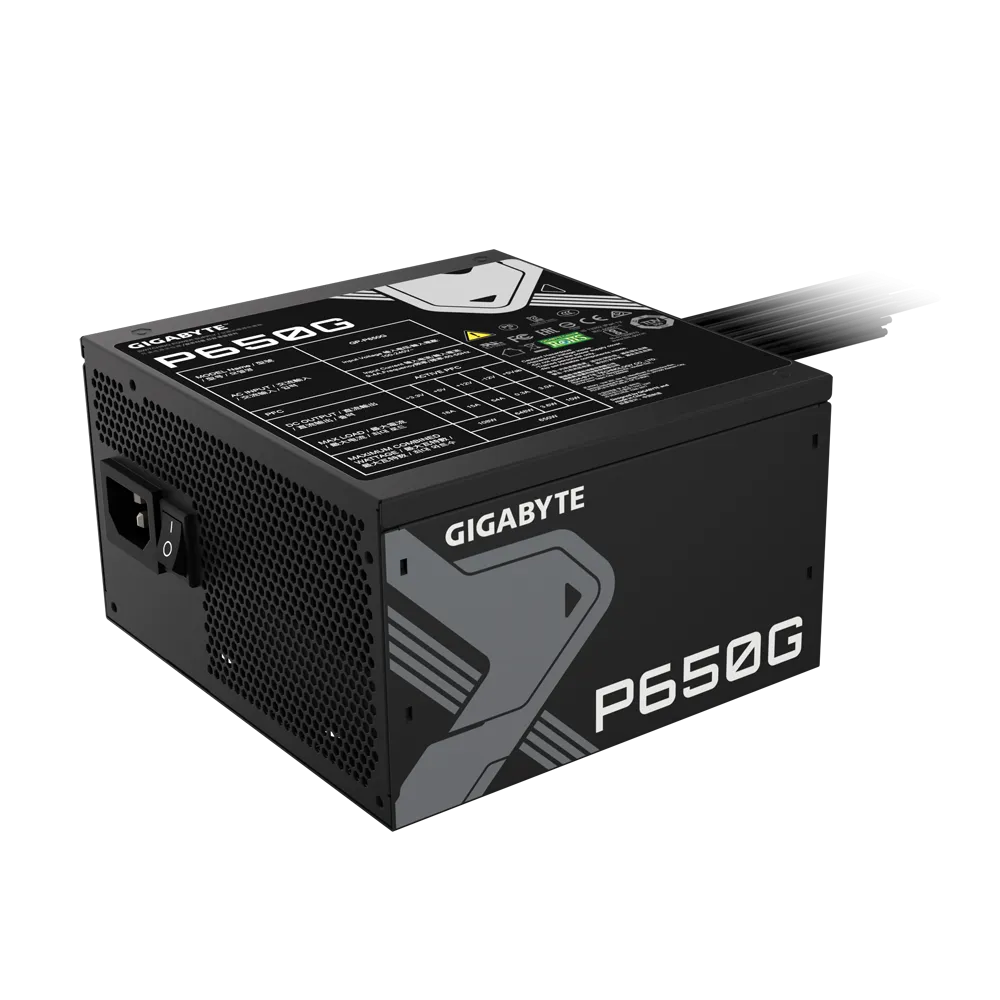 Gigabyte P650G 80PLUS Gold Power Supply (650W) PC PSU | GP-P650G