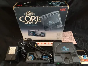 NEC PC Engine Coregrafx Console PI-TG3 TurboGrafx16, w/Pad,PSU, Box, Game-g0725-