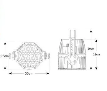 NovaBright NB-045 Waterproof 54*3w/1w RGBW IP65 led par light 162Watt