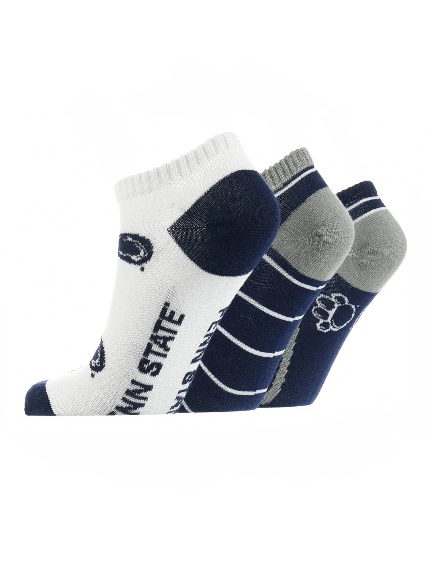 Penn State Nittany Lions No Show Socks Full Field 3 Pack