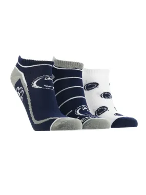 Penn State Nittany Lions No Show Socks Full Field 3 Pack