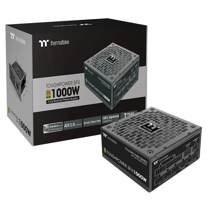 【本週特價】Thermaltake 1000W Toughpower SFX-L PCIE 5.0 ATX 3.0 80Plus Gold Full Modular Power Supply (PS-STP-1000FNFAGK-1)